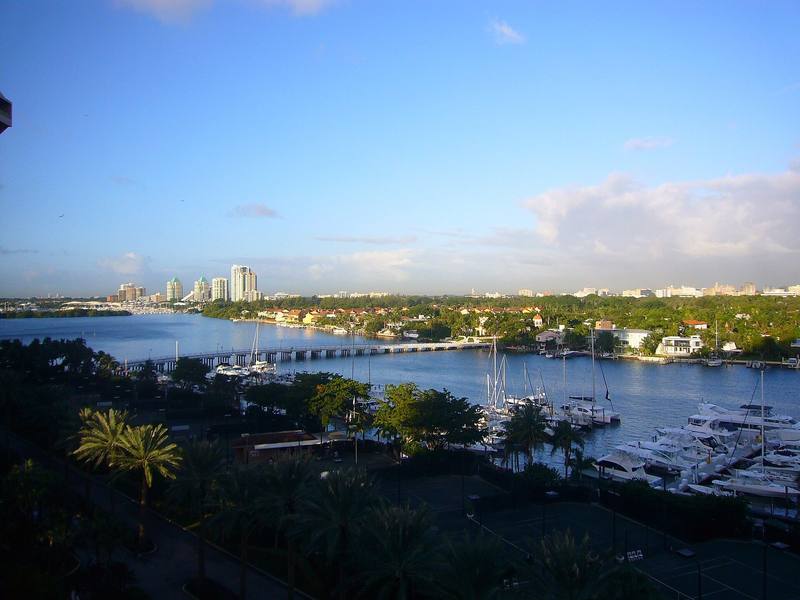 Morning view over Biscayne Bay toward Coconut Grove
